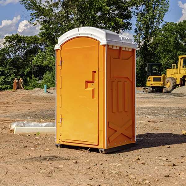 how often are the porta potties cleaned and serviced during a rental period in Freeborn